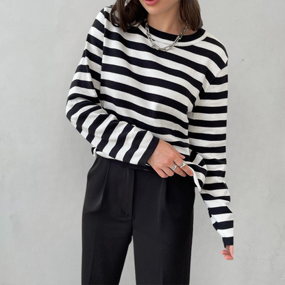 Maëlle – Pull Rayé Élégant