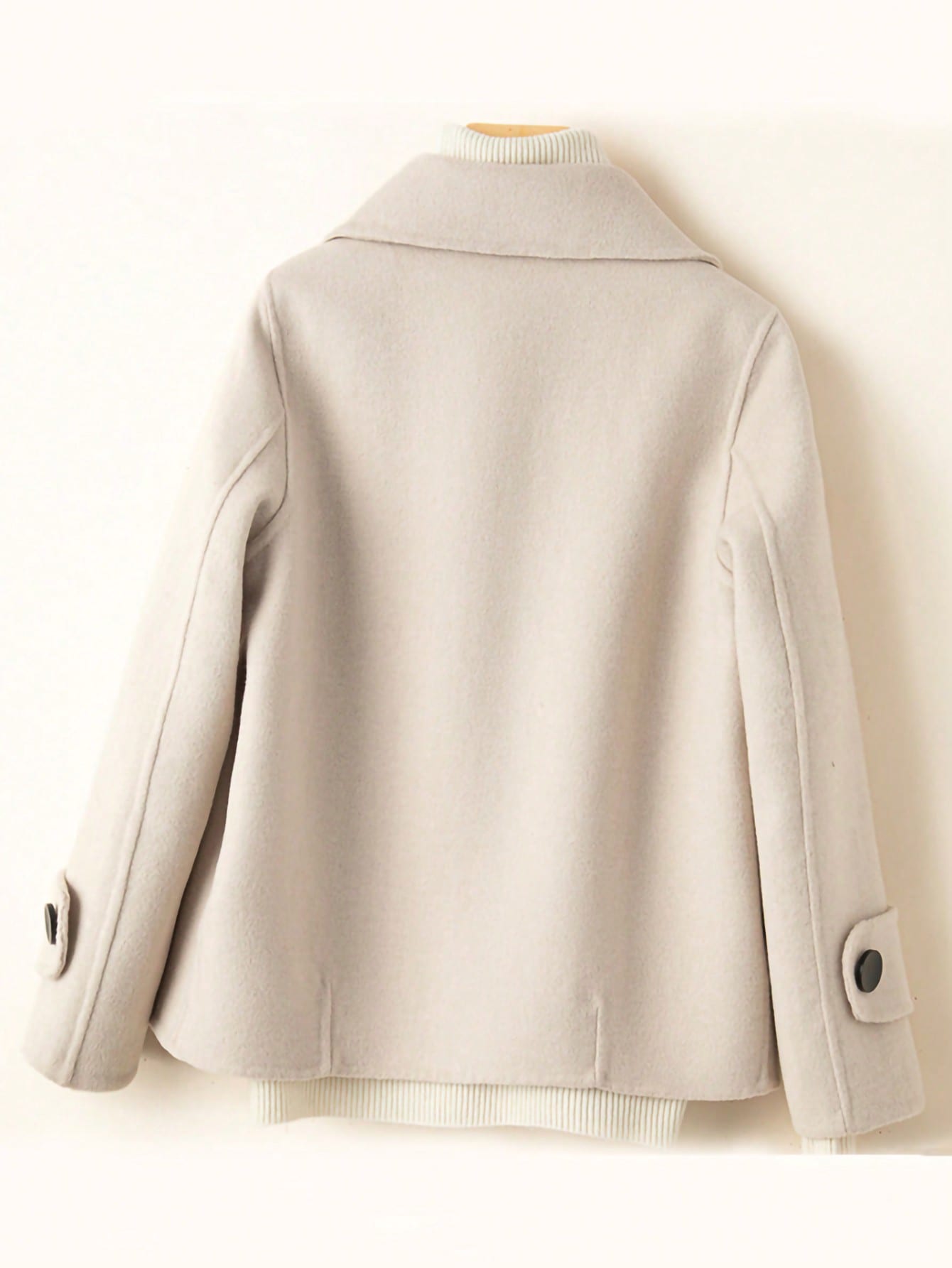 Women’s double-sided apricot wool overcoat – warm winter coat for women, Nushes 