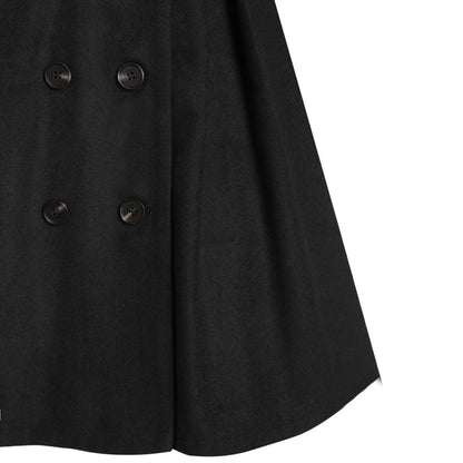 Femme Manteau Croisé à Capuche en Fourrure pour l’Hiver