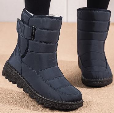 Women's Bottes de Neige Mi-Mollet à Bout Rond