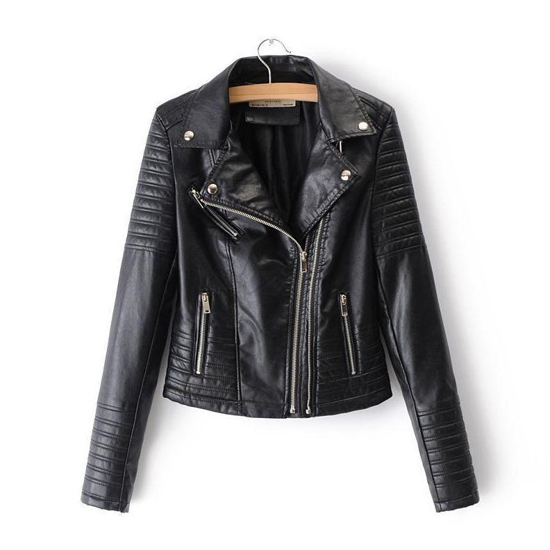 Sophie Veste Biker Classique à Zip Asymétrique