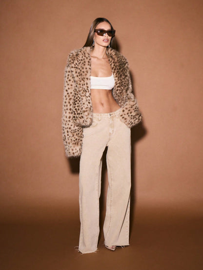 Oversized faux fur winter coat for women Nushes 