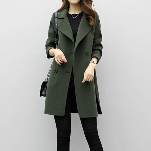 Women's Elegant Long Tailored Coat