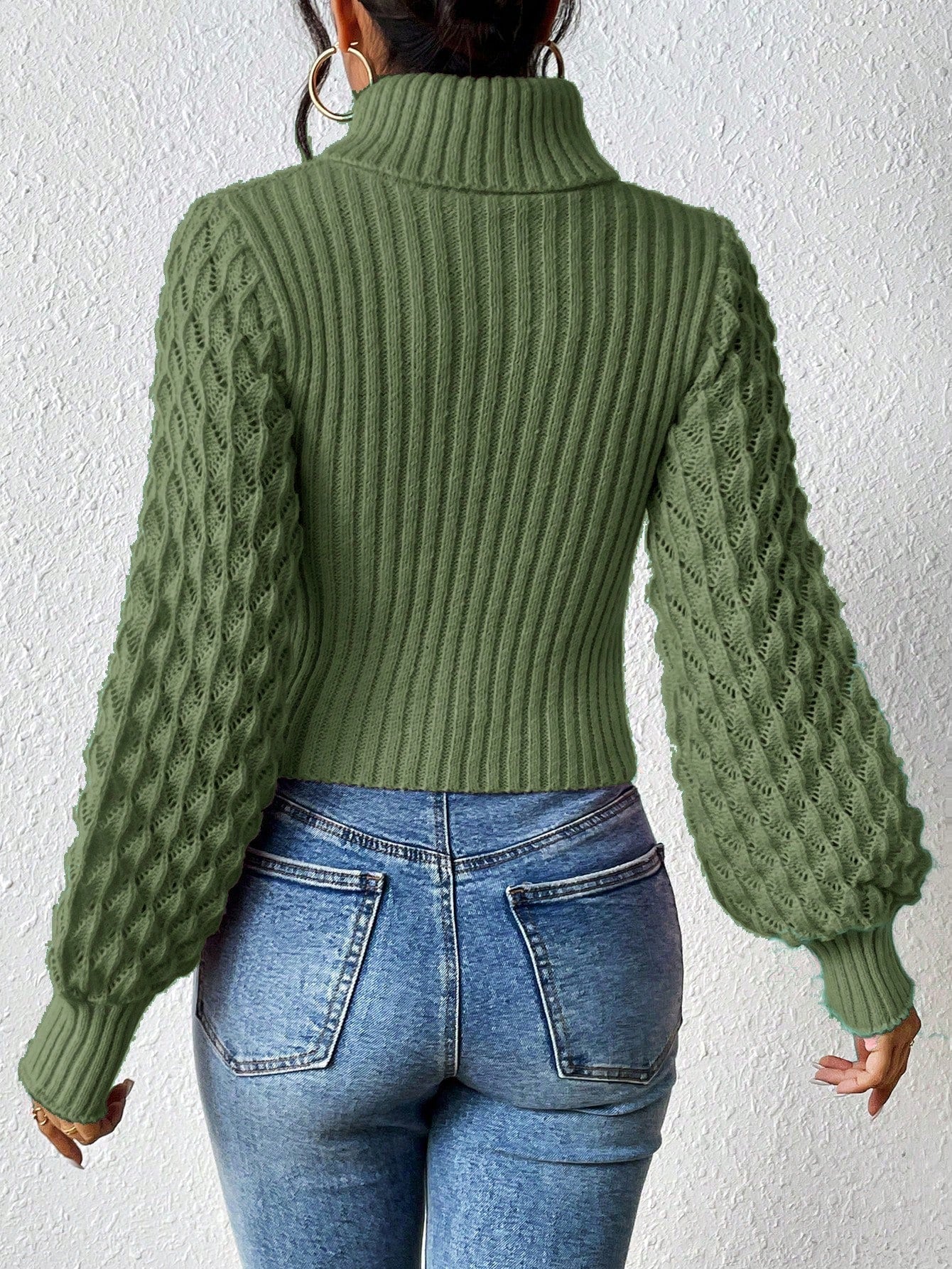 elegant turtleneck knit sweater for women Nushes