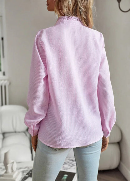 Blouse Femme Élégante à Rayures – Manches Longues