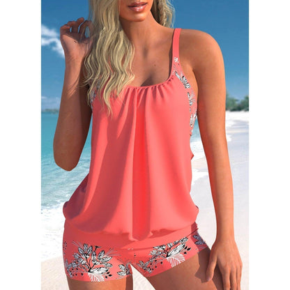 Women's 2 Piece Swimsuit with Tankini Top and Matching Bottoms