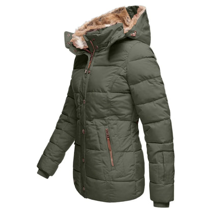 Femme Manteau Long Élégant à Capuche et Manches Longues