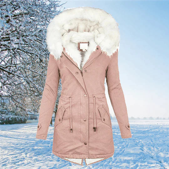 Femme Manteau Chaud d’Hiver à Manches Longues