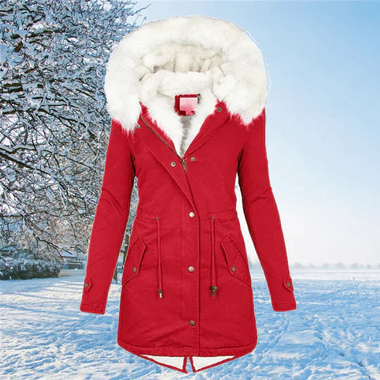 Femme Manteau Chaud d’Hiver à Manches Longues