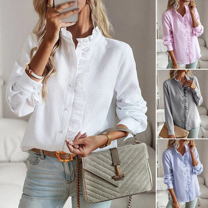 Blouse Femme Élégante à Rayures – Manches Longues