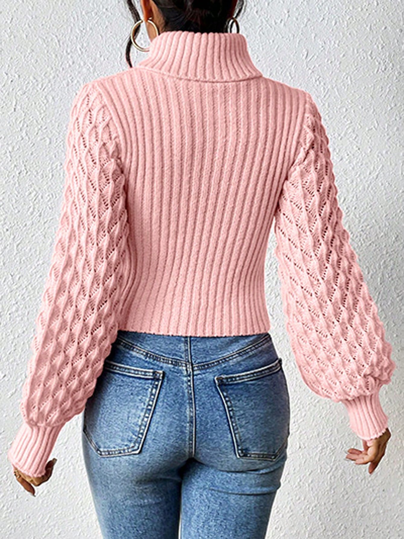 elegant turtleneck knit sweater for women Nushes