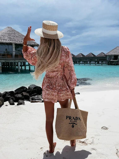 Boho Lace Playsuit - Summer Beach Romper for Women