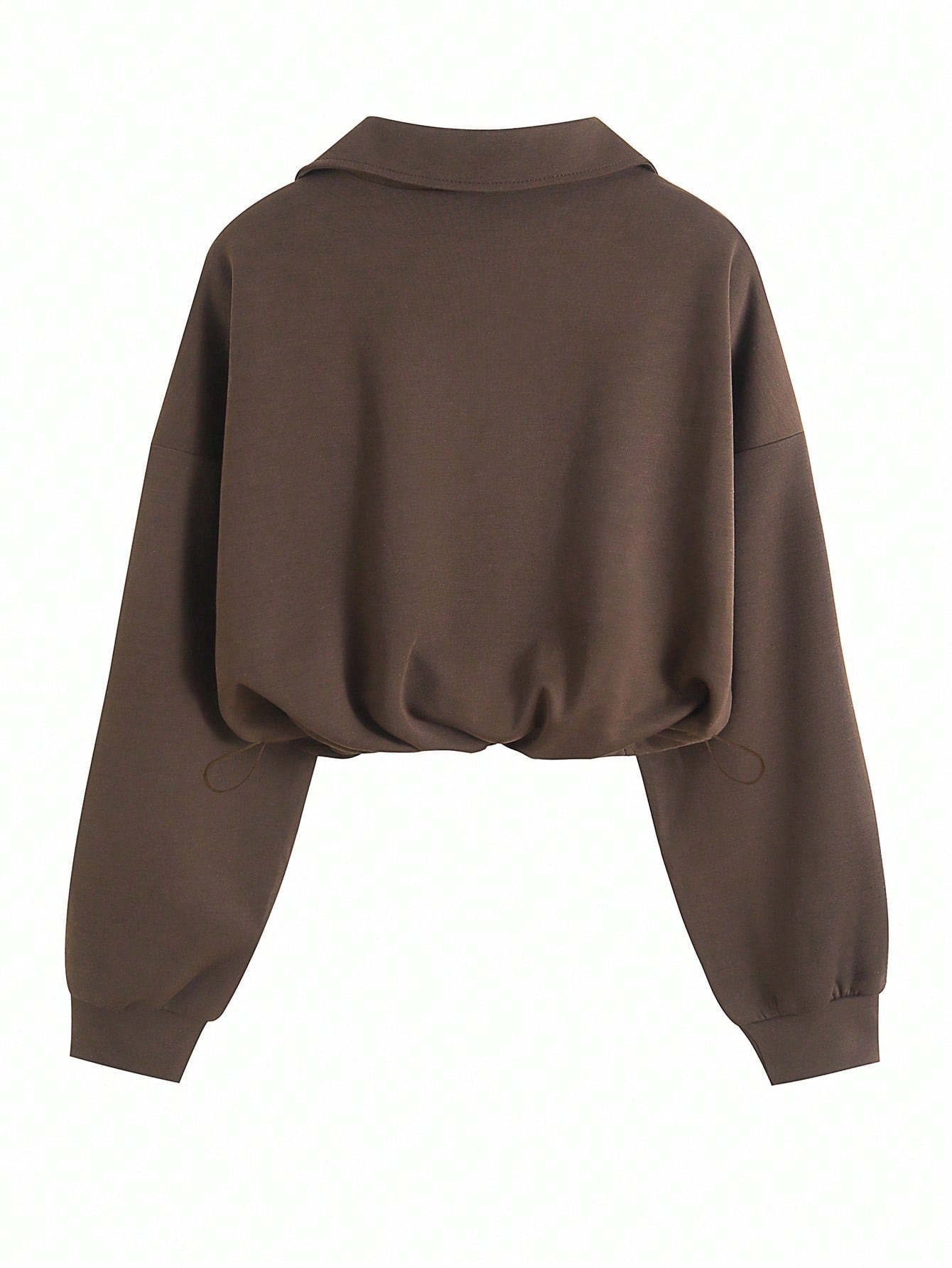 Women’s Half Zip Pullover Sweatshirt Drop Shoulder Vintage Style