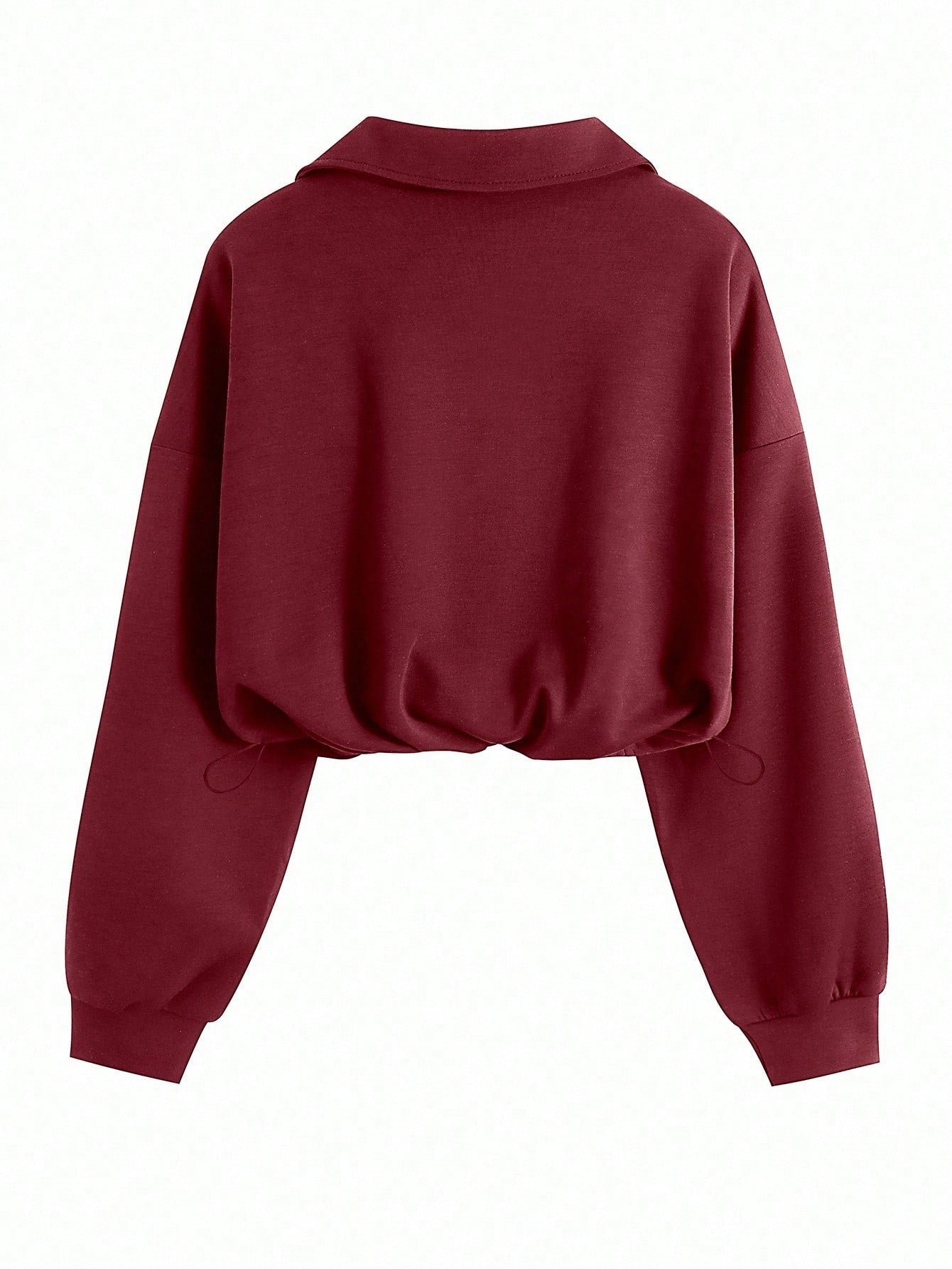 Women’s Half Zip Pullover Sweatshirt Drop Shoulder Vintage Style