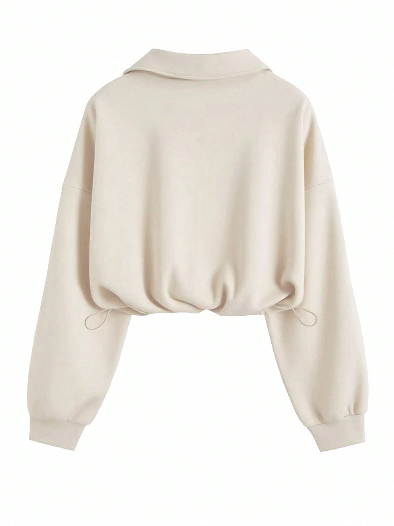 Women’s Half Zip Pullover Sweatshirt Drop Shoulder Vintage Style