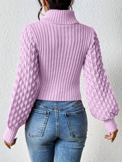 elegant turtleneck knit sweater for women Nushes