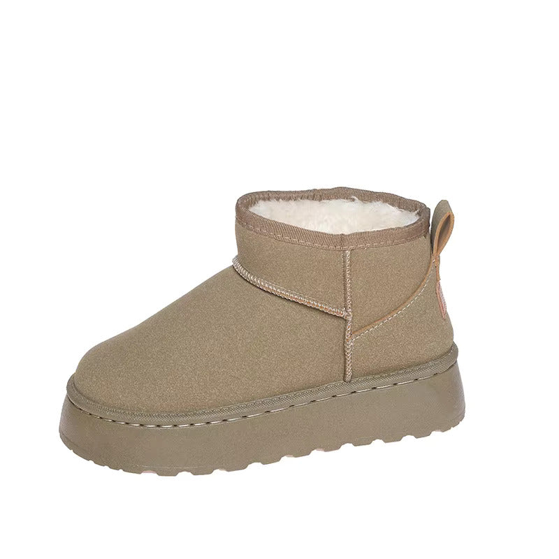 Bottines Femme en Suédine avec Doublure Douce et Semelle Crantéethis
