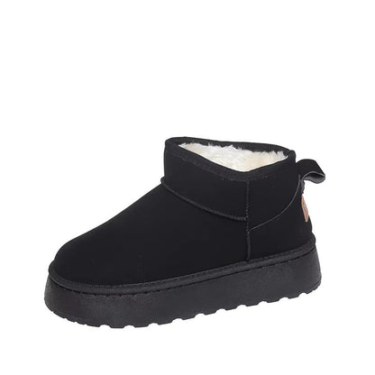 Women's Suede Ankle Boots with Soft Lining and Lug Sole