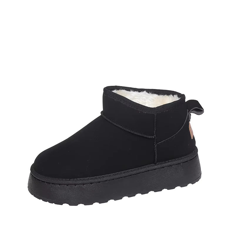 Bottines Femme en Suédine avec Doublure Douce et Semelle Crantéethis