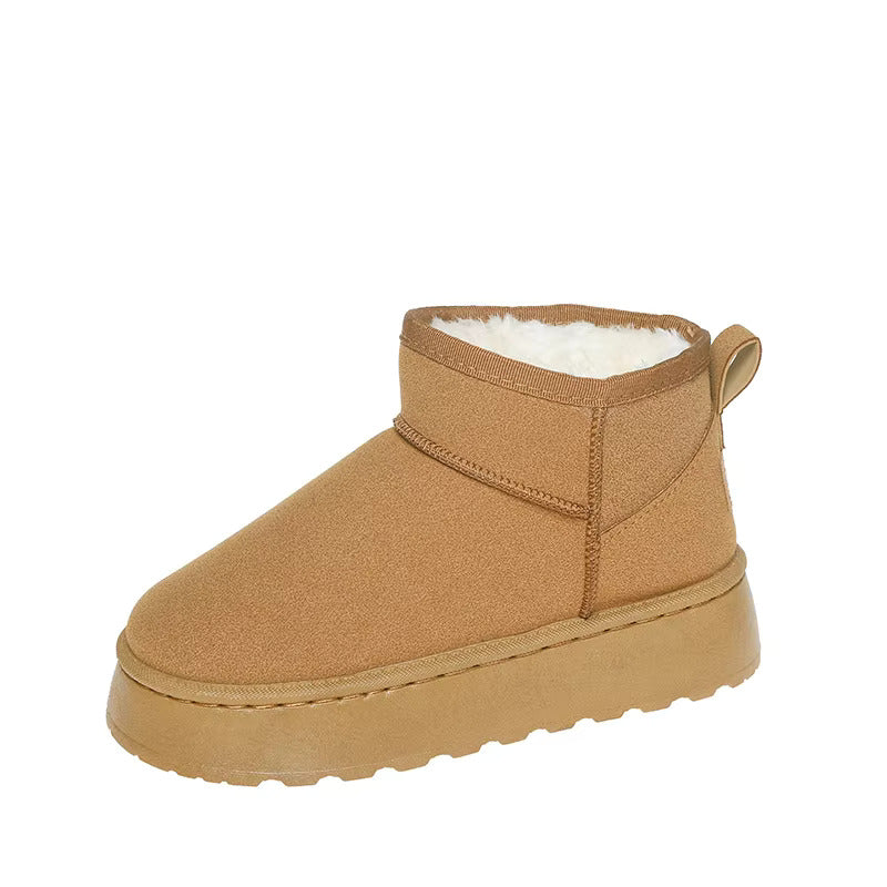 Bottines Femme en Suédine avec Doublure Douce et Semelle Crantéethis