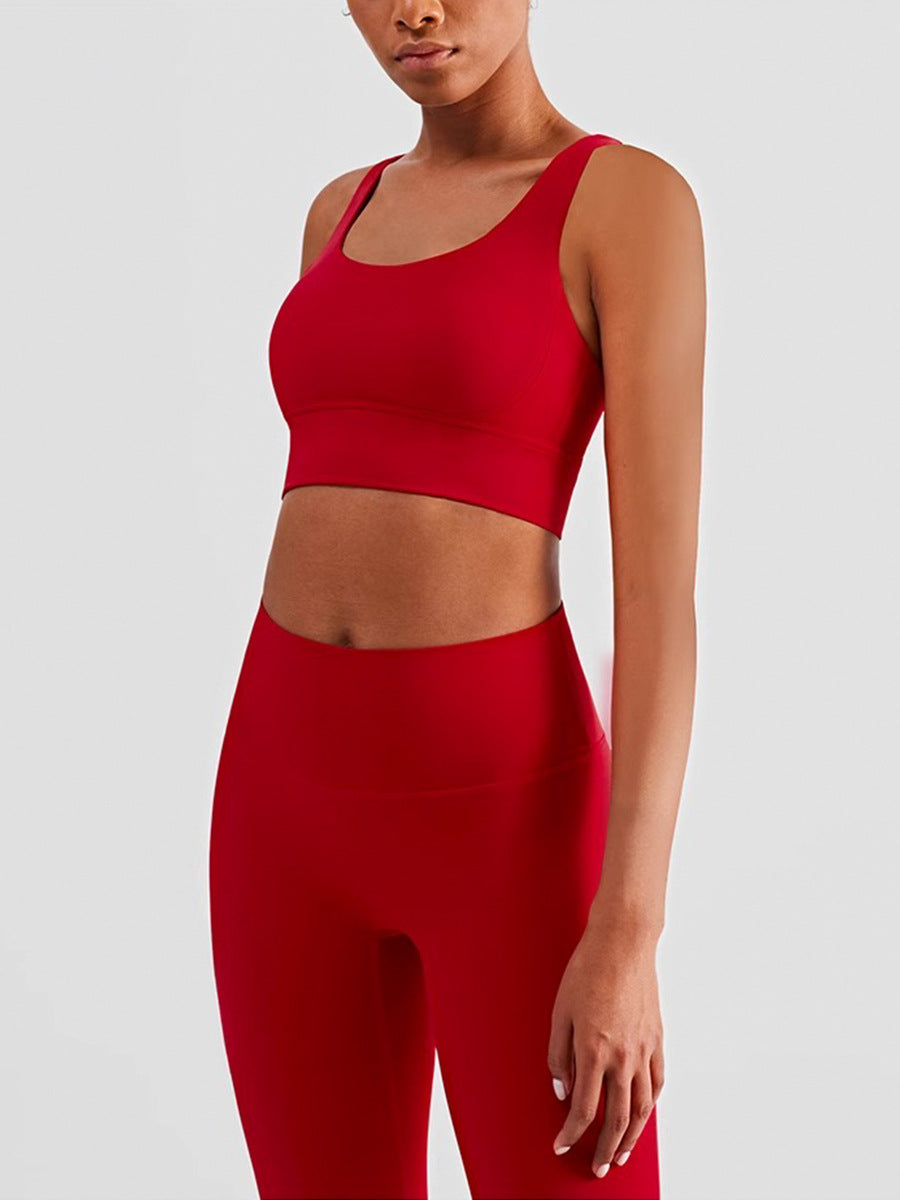 Damesportssæt - Højtaljede leggings & Racerback BH - Til Gym og Yoga