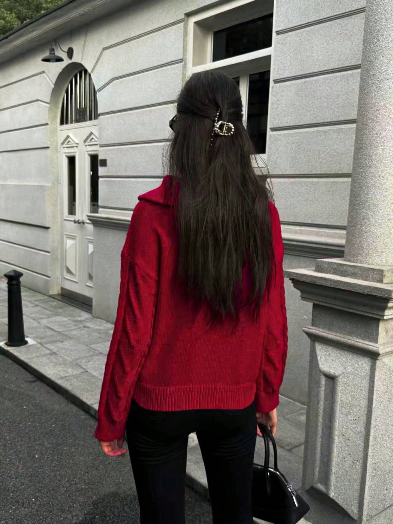 zip-up winter pullover knit top Women. Nushes 