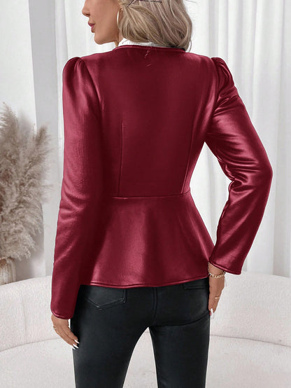 Women’s Faux Leather Fur Lined Jacket – Thick Winter Coat with Zipper Closure