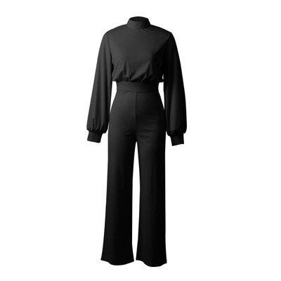 Pour femme - Combinaison slim à manches longues et col montant