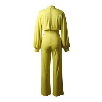 Pour femme - Combinaison slim à manches longues et col montant