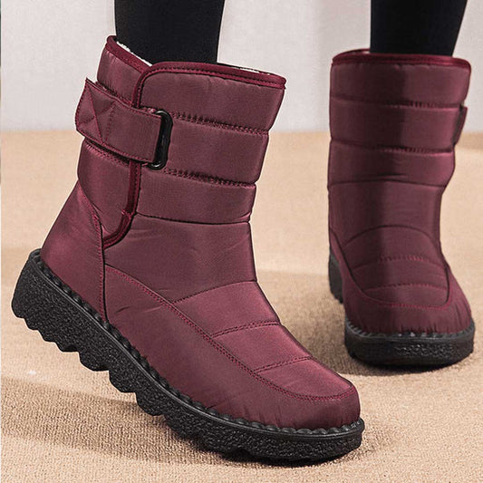 Women's Mid-Calf Round Toe Snow Boots