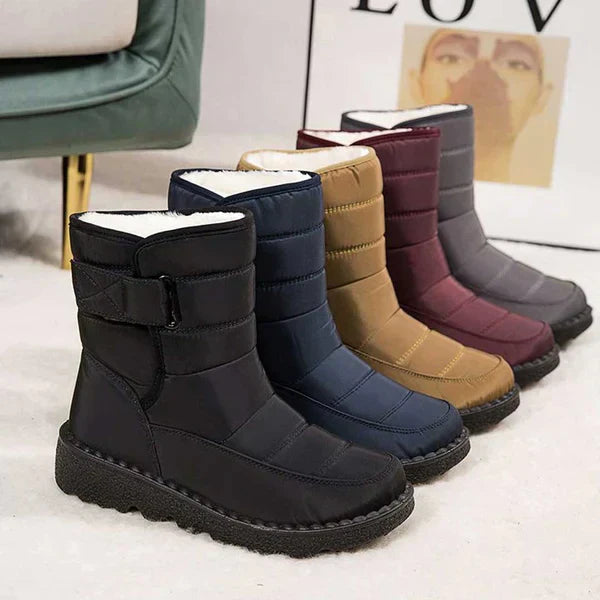 Women's Mid-Calf Round Toe Snow Boots