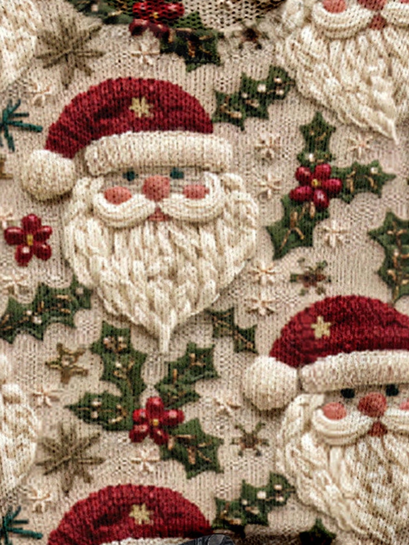 EMERY ROSE Santa Knit Sweater Cozy Christmas Jumper for Women