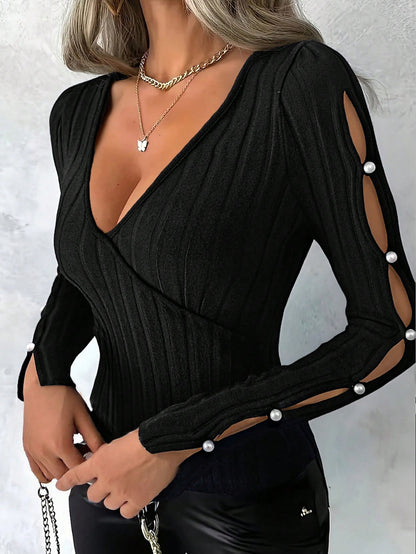 womens_cutout_sleeve_top_with_buttons