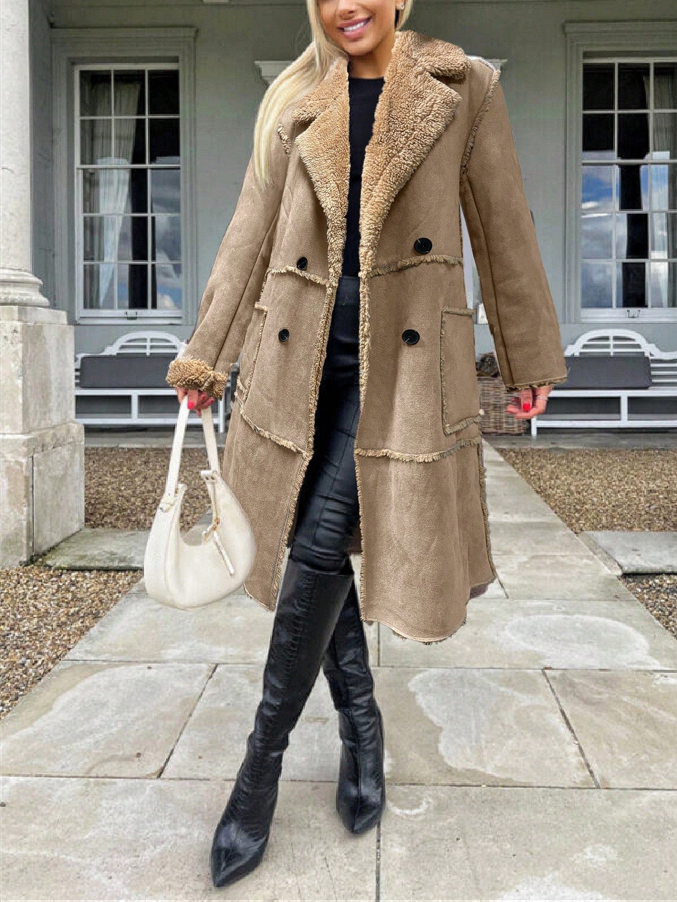 women’s long faux shearling outerwear Nushes 