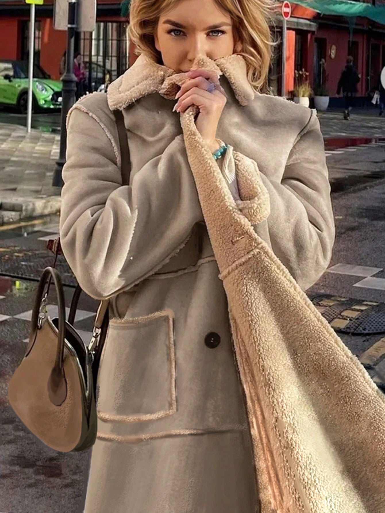 women’s long faux shearling outerwear Nushes 