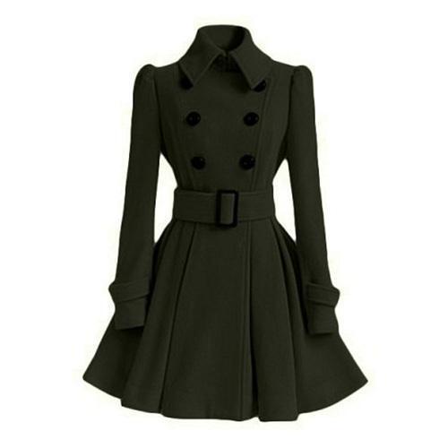 Trench Coupe-Vent à Double Boutonnage pour Femmes – Coupe Ajustée