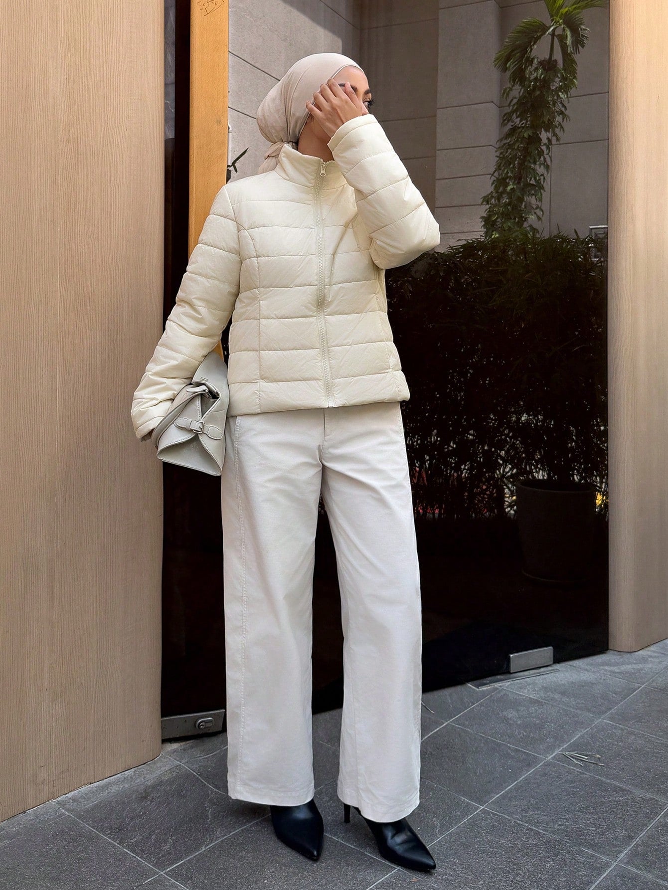 winter quilted zip up jacket for women Nushes