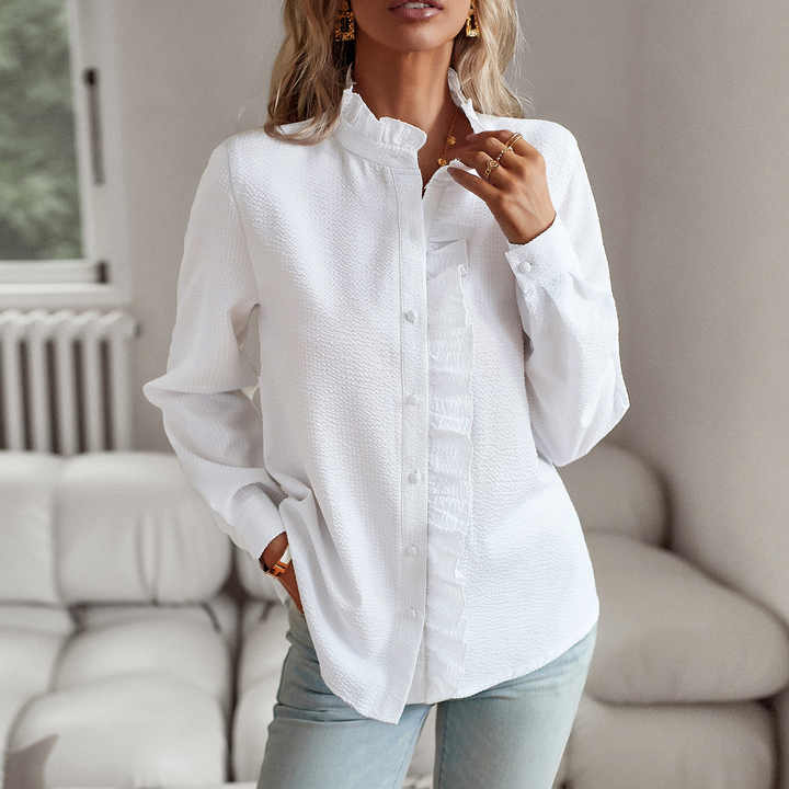 Blouse Femme Élégante à Rayures – Manches Longues